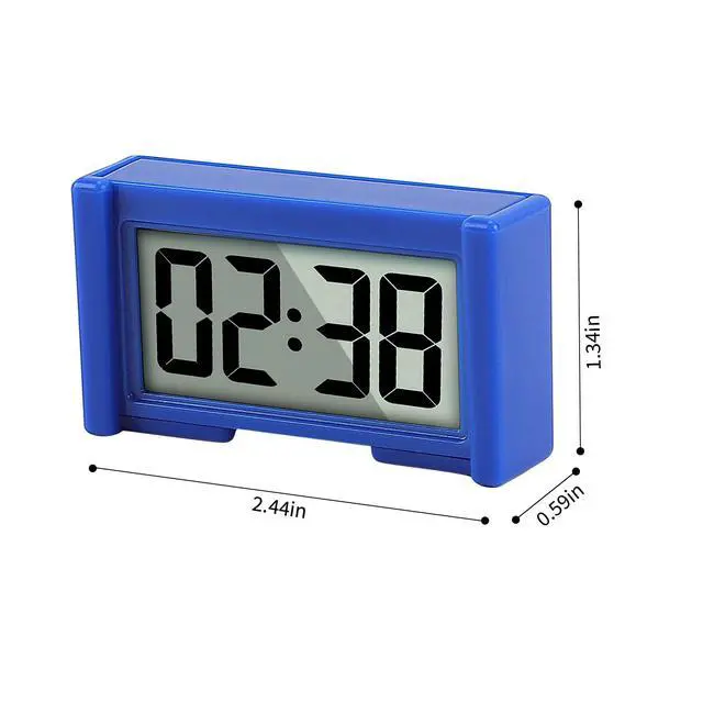 Alt view image 7 of 7 - 3PCS Small Digital Clock, Vehicle Adhesive Clock with Jumbo LCD Time & Day Display, Mini Car Dashboard Clock Battery Operated for Desktop Car Truck Dashboard & Air Vent (Black)