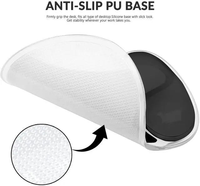 Alt view image 5 of 7 - Pad with Wrist Rest for Mouse Ergonomic Mouse Wrist Rest Non-Slip Silicone Checkered Plaid Black and White Mousepad with Wrist Support for Computer Desk Gaming Laptop Home Office Desk Supply