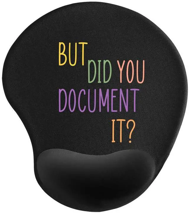 Main image of Pad with Wrist Rest, Ergonomic Mouse Pad with Memory Foam Wrist Rest Cushion, Non-Slip Rubber Base Gaming Mice Pad for Home Office Computer Laptop, Did You Document It?
