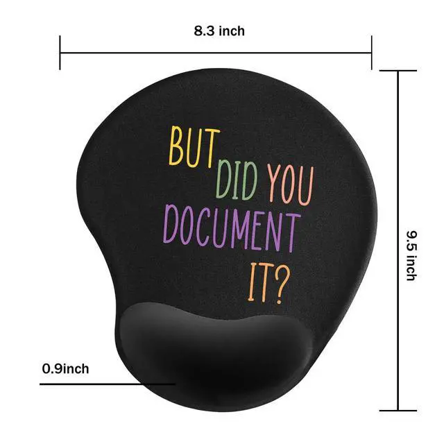 Alt view image 2 of 6 - Pad with Wrist Rest, Ergonomic Mouse Pad with Memory Foam Wrist Rest Cushion, Non-Slip Rubber Base Gaming Mice Pad for Home Office Computer Laptop, Did You Document It?