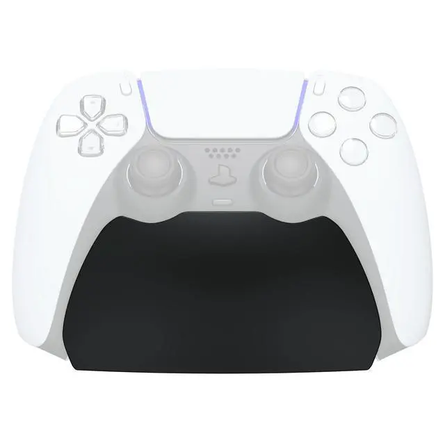 Alt view image 3 of 7 - Solid Black Controller Display Stand for ps5, Gamepad Accessories Desk Holder for ps5 Controller with Rubber Pads