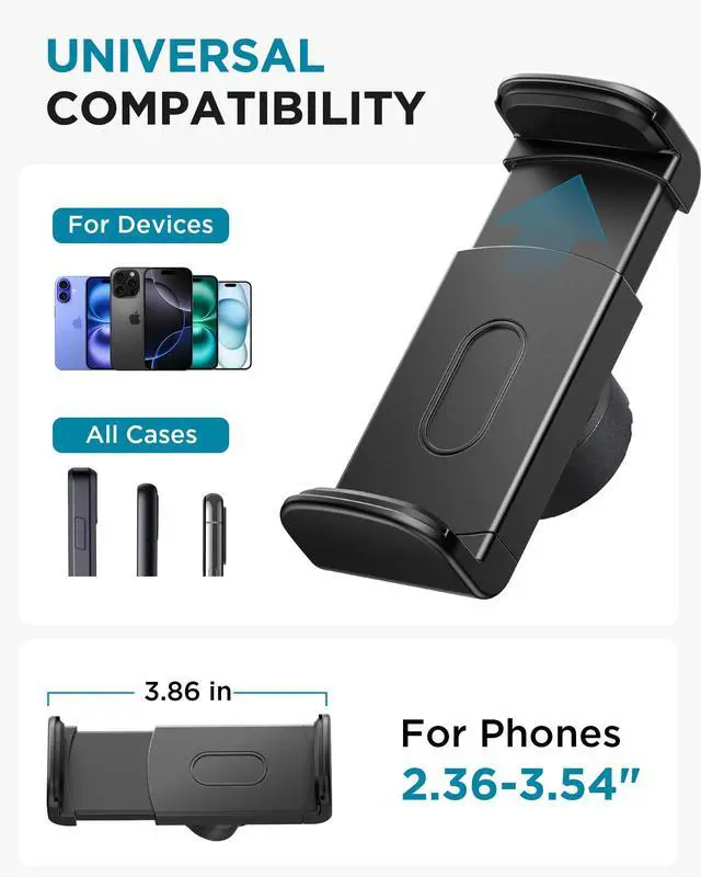Alt view image 6 of 6 - Mic Stand Phone Holder Music Stand for All Smartphones