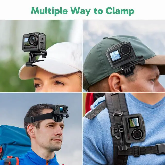 Alt view image 3 of 7 - 2-in-1 Quick Release Adjustable Head Strap Mount for GoPro Hero 13 12 11 10 9, EK7000/EK7000 Pro, Brave 4/4 Pro, Brave 7/7 LE, V50 X, V50 Elite, DJI Osmo Action Cameras