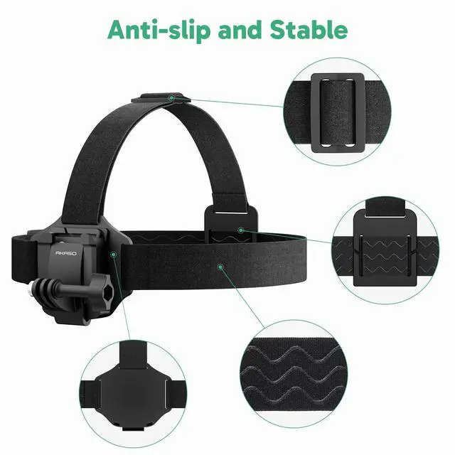 Alt view image 6 of 7 - 2-in-1 Quick Release Adjustable Head Strap Mount for GoPro Hero 13 12 11 10 9, EK7000/EK7000 Pro, Brave 4/4 Pro, Brave 7/7 LE, V50 X, V50 Elite, DJI Osmo Action Cameras