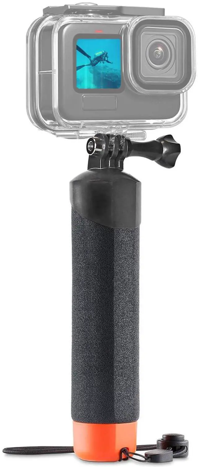 Main image of Waterproof Monopod Floating Hand Grip for Go Pro Hero 13/12/11/10/9/8/7/6/5/4k/max, DJI Osmo Action 6/5 pro/4/3, Insta 360 ace pro 2/X5/X4 Underwater Selfie Stick Grip