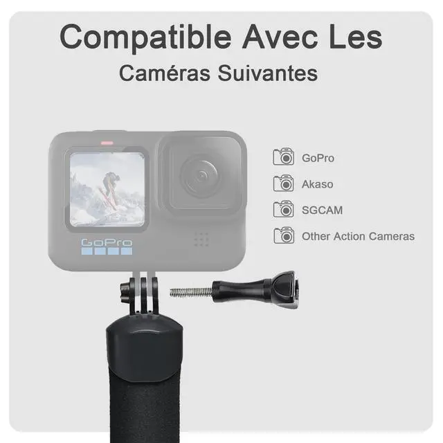 Alt view image 4 of 7 - Waterproof Monopod Floating Hand Grip for Go Pro Hero 13/12/11/10/9/8/7/6/5/4k/max, DJI Osmo Action 6/5 pro/4/3, Insta 360 ace pro 2/X5/X4 Underwater Selfie Stick Grip