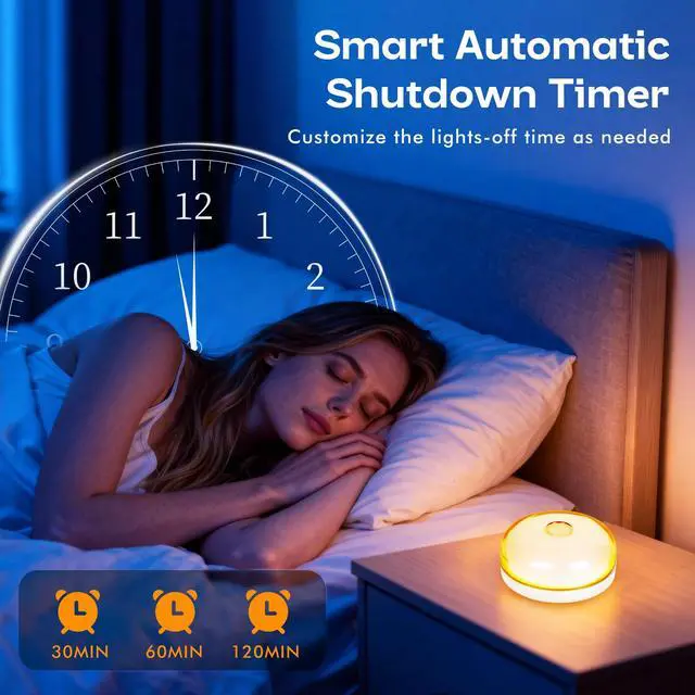 Alt view image 7 of 7 - Waterproof Shower Light for Inside Shower, 15 Colors Rechargeable Shower Lights with Remote Dimmable Timer, LED Bathroom Mood Lighting, Magnetic Wireless Ceiling Light for Shower Closet Bedroom,2 Pack
