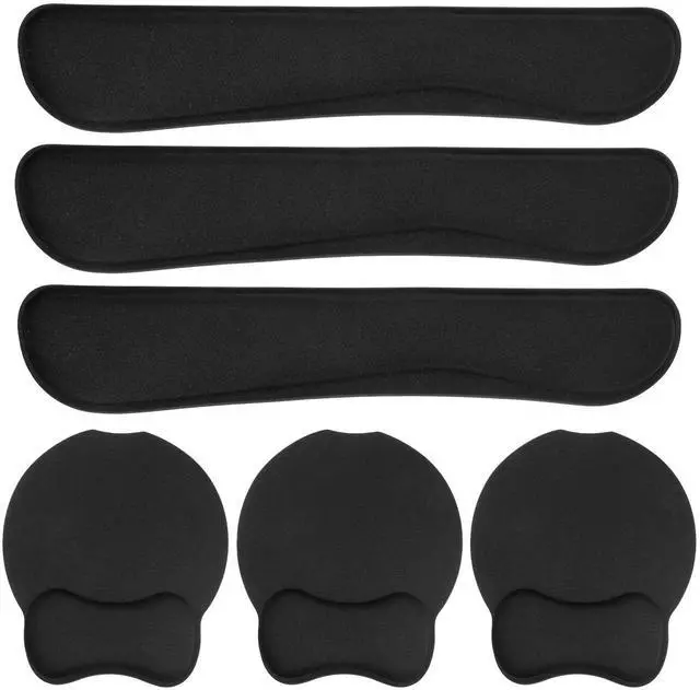 Main image of 6 Pcs Mouse Pad and Keyboard Wrist Rest, Keyboard and Mouse Pad Set with Wrist Support, Ergonomic Memory Foam for Office, Gaming, Computer, Laptop, Typing Comfort and Wrist Pain Relief