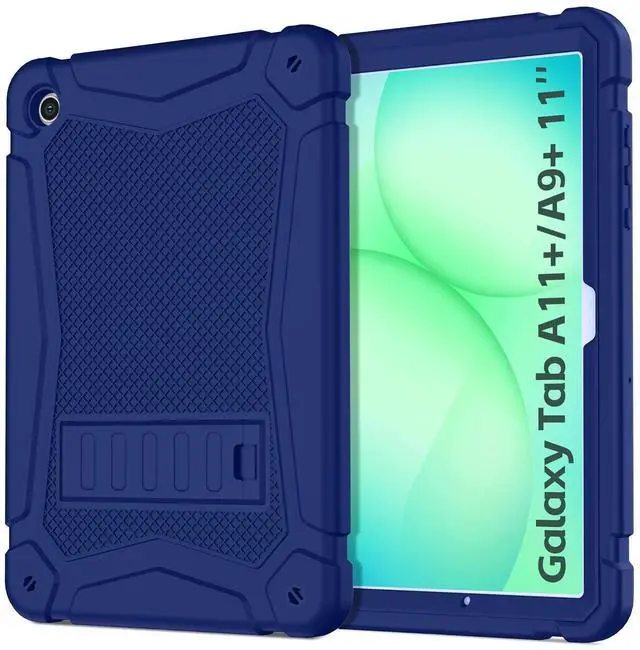 Main image of Shockproof Case for Samsung Galaxy Tab A11 Plus 11 inch 2026 with Built-in Kickstand, 3 Layers Heavy Duty Protection Cover for Tab A9+ 10.9 2023, Navy Blue