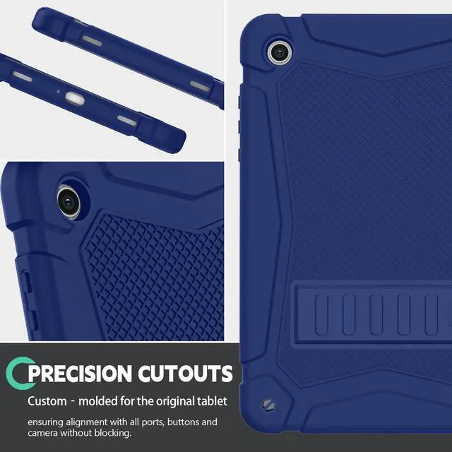 Alt view image 6 of 7 - Shockproof Case for Samsung Galaxy Tab A11 Plus 11 inch 2026 with Built-in Kickstand, 3 Layers Heavy Duty Protection Cover for Tab A9+ 10.9 2023, Navy Blue