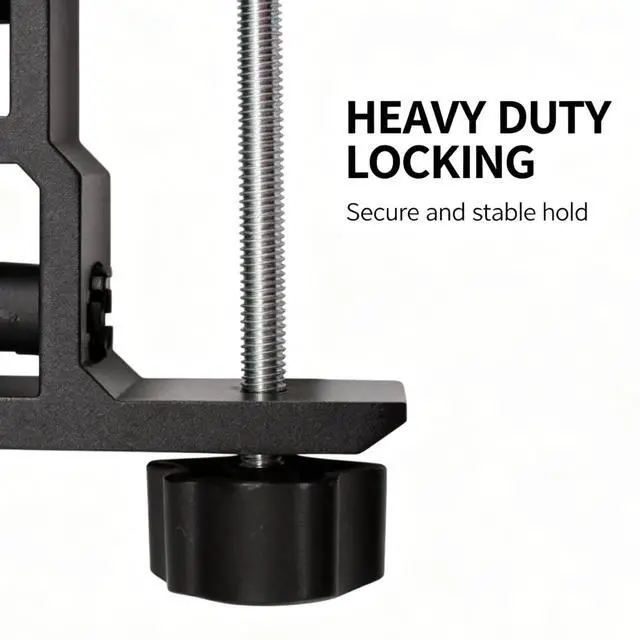 Alt view image 4 of 7 - Replacement Heavy Duty C Clamp for 1/2 and 5/8 Hole Base Magnifying Lamp,Desk Lamp,Swing Arm Lamp,Phone I pad Mount,Tablet Mic Holder,Table Mount Clamp for Microphone Stand Mic Boom Arm (G2 BLACK)