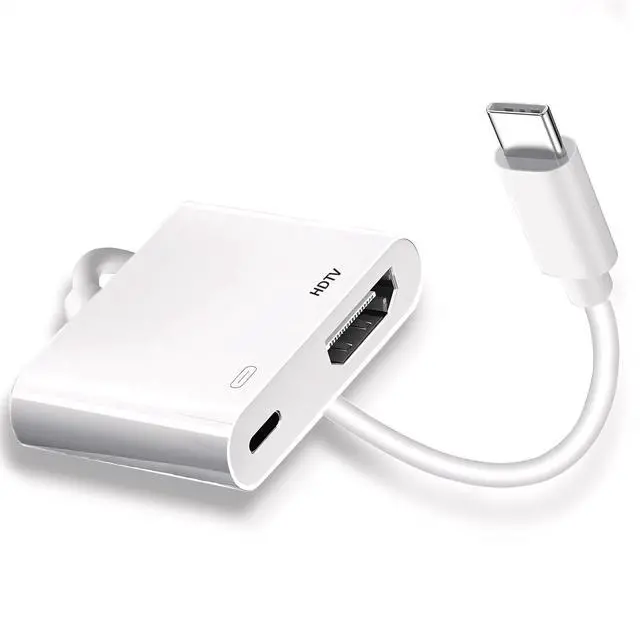 Main image of USB C to HDTV for TV, 4K@60Hz Type C to Adapter with Charging Port, iPhone to HD to USB C Adapter Compatible for iPhone 16/15 Series/iPad Pro/Galaxy/MacBook Pro to HDTV Projector