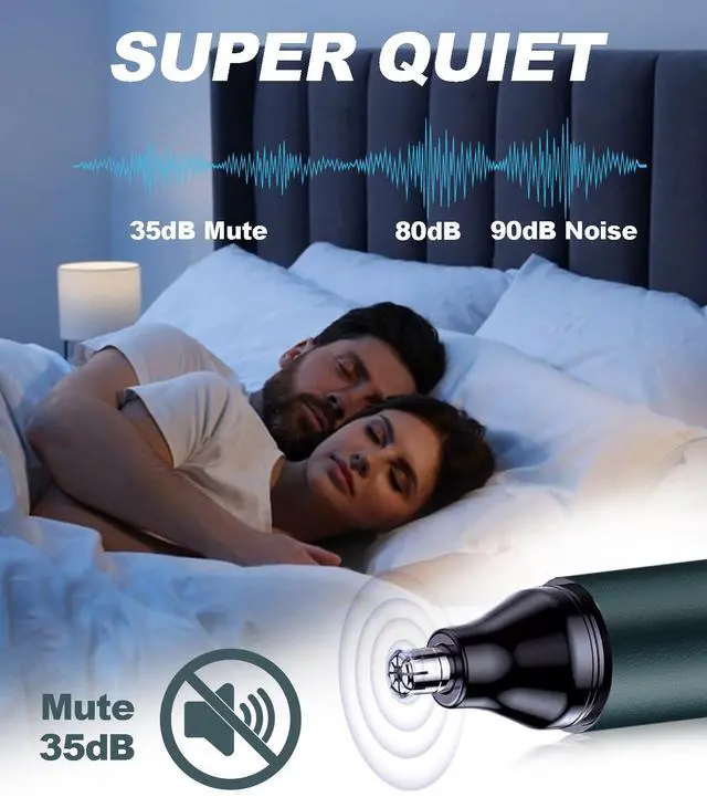 Alt view image 6 of 7 - Nose Hair Trimmer with LED Display- 2025 Professional Painless Ear Hair Trimmers for Men and Women, USB Rechargeable Nose Hair Trimmer Clipper 14,000 RPM IPX7 Waterproof Dual Edge Blades, Blue B