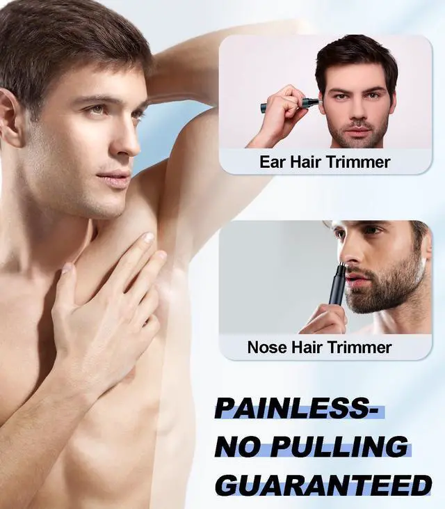 Alt view image 5 of 7 - Nose Hair Trimmer with LED Display- 2025 Professional Painless Ear Hair Trimmers for Men and Women, USB Rechargeable Nose Hair Trimmer Clipper 14,000 RPM IPX7 Waterproof Dual Edge Blades, Blue B