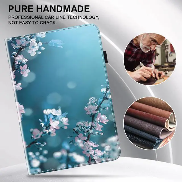 Alt view image 7 of 7 - Case for Samsung Galaxy Tab A11 Plus/A11+/A9 Plus/A9+ 5G 11 Inch 2025/2023, Auto Wake/Sleep Pencil Holder Flip Wallet Leather Shockproof Cover, Plum Blossom