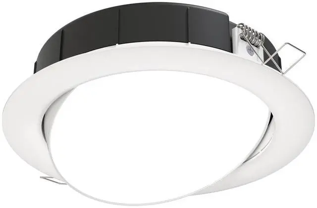 Alt view image 6 of 7 - LED Shower Light, Adjustable 6 Inch Wafer Downlight, Switchable Color Temperature 2700K/3000K/3500K/4000K/5000K, 90+ CRI, Matte White, 6-Inch