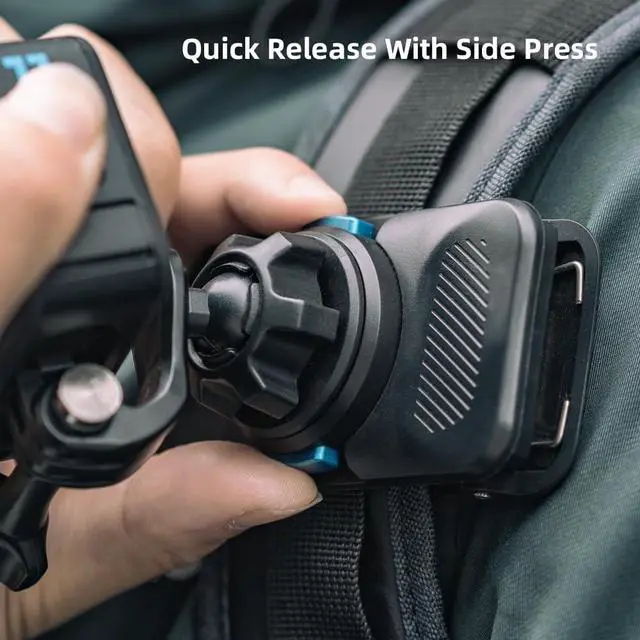 Alt view image 4 of 7 - 360° Rotation Magnetic Quick Release Backpack Clip Mount Compatible with Gopro Hero 13,12,11,9,8,7,6,5,DJI Osmo Action 6/5 pro/4/3 and More