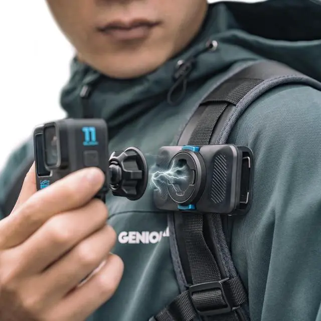 Main image of 360° Rotation Magnetic Quick Release Backpack Clip Mount Compatible with Gopro Hero 13,12,11,9,8,7,6,5,DJI Osmo Action 6/5 pro/4/3 and More