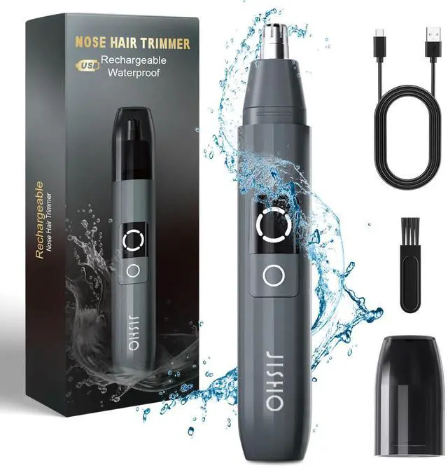 Main image of Rechargeable Ear and Nose Hair Trimmer for Men Women-12000 RPM Powerful Motor with Dual Edge Blades, Waterproof, USB Type-C, Easy to Clean Travel Size