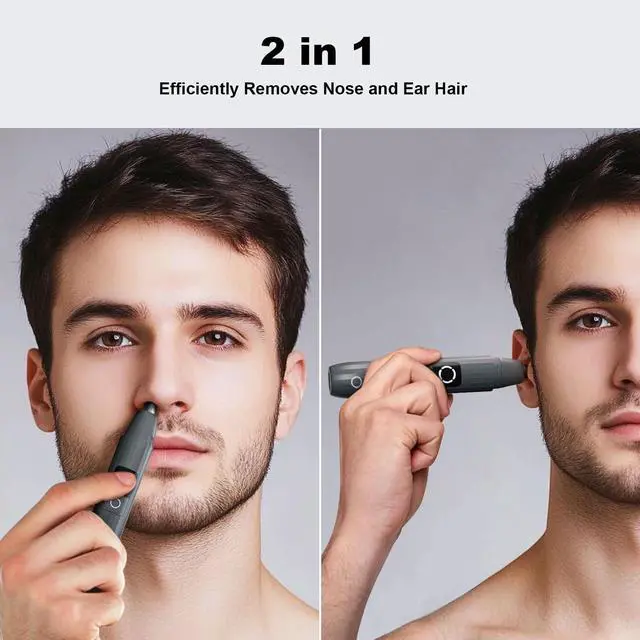 Alt view image 3 of 7 - Rechargeable Ear and Nose Hair Trimmer for Men Women-12000 RPM Powerful Motor with Dual Edge Blades, Waterproof, USB Type-C, Easy to Clean Travel Size