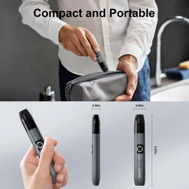 Alt view image 6 of 7 - Rechargeable Ear and Nose Hair Trimmer for Men Women-12000 RPM Powerful Motor with Dual Edge Blades, Waterproof, USB Type-C, Easy to Clean Travel Size