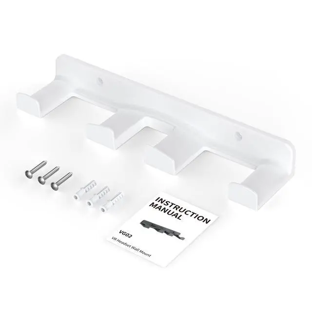 Alt view image 5 of 6 - VR Wall Mount - Storage Stand Holder Hook for Meta/Oculus Quest 3/2/Quest/Rift/ Rift S/PSVR 2/Valve Index/ HTC Vive/HP Reverb G2/Playstation VR Headsets, Gaming Controller Hanger Space Saving