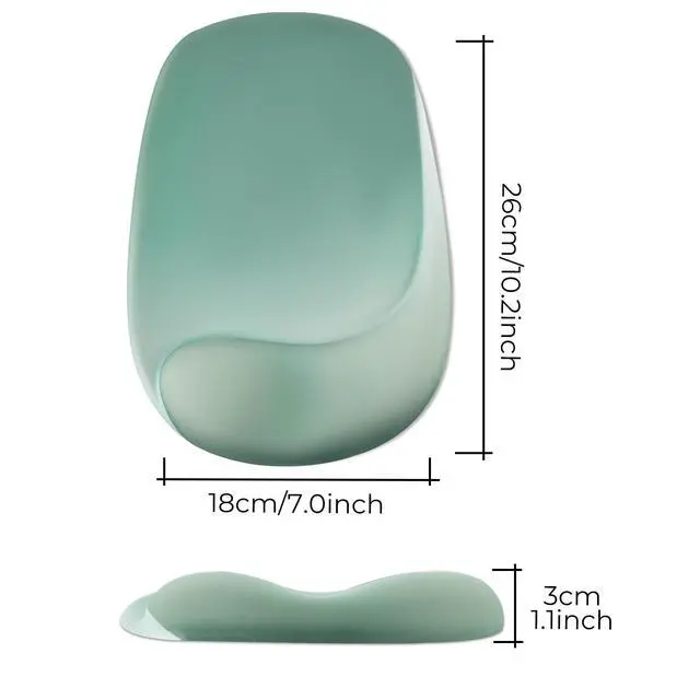 Alt view image 6 of 7 - Mouse Pad with Wrist Rest Support, Ergonomic Mousepad with Comfortable Gel Cushion, Gaming Mouse Pad with Non-Slip PU Base, Relieve Pain Relief, for Home Office Computer Laptop, Green