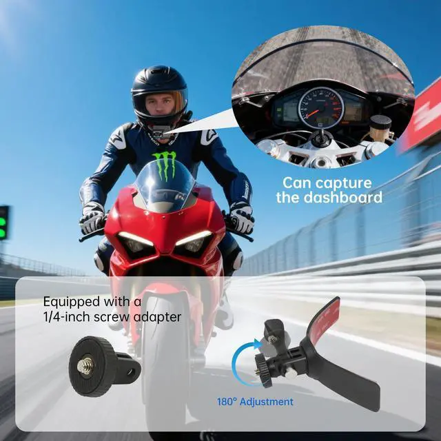 Alt view image 3 of 7 - Helmet Chin Mount Helmet Mount for Gopro Mission 1 Pro Gopro Hero 13 12 11 10 9 8 Insta360 X5 X4 DJI Osmo 6 5 Pro 4 3 Action Camera, Bike Holder Mount, Motorcycle Helmet Chin Mount(2 Pack)