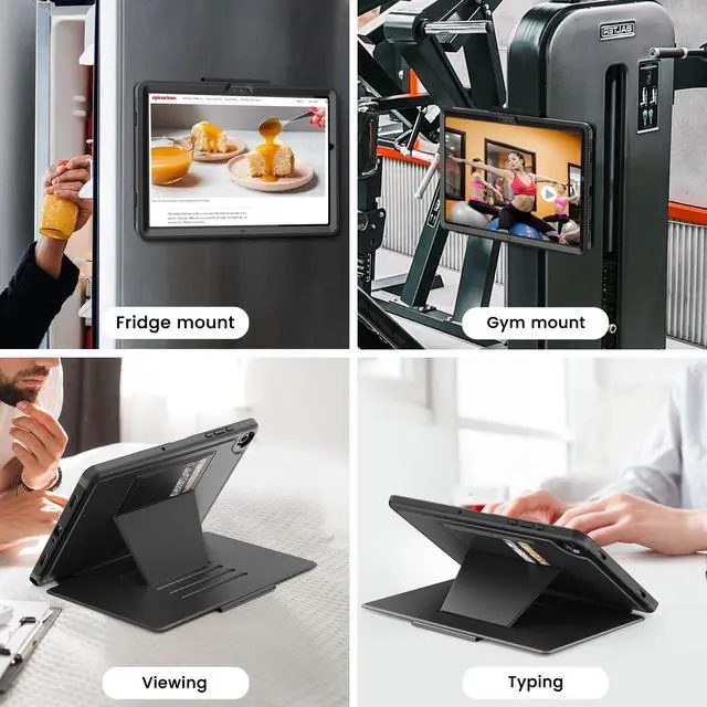 Alt view image 4 of 7 - Case for Samsung Galaxy Tab A9+ Plus 11'', Auto Sleep/Wake Case with Magnetic Multi-Angles Stand, Card Slot for Galaxy Tab A9+/ A9 Plus 11'' SM-X210/X216/X218, (Black)