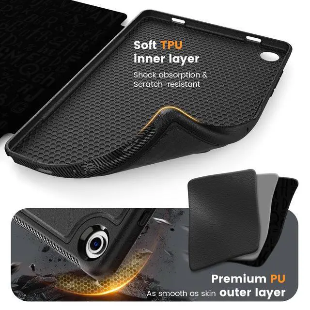 Alt view image 6 of 7 - Case for Samsung Galaxy Tab A9+ Plus 11'', Auto Sleep/Wake Case with Magnetic Multi-Angles Stand, Card Slot for Galaxy Tab A9+/ A9 Plus 11'' SM-X210/X216/X218, (Black)