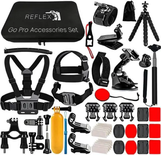 Main image of 50 in 1 Action Camera Accessories Kit Compatible with GoPro Hero 13/12/11/10/9/8, DJI Osmo Action 2, 3, 4, Pro 5, Insta360 Ace Pro/Ace Pro 2 Akaso and other Sports Cameras & Durable Case