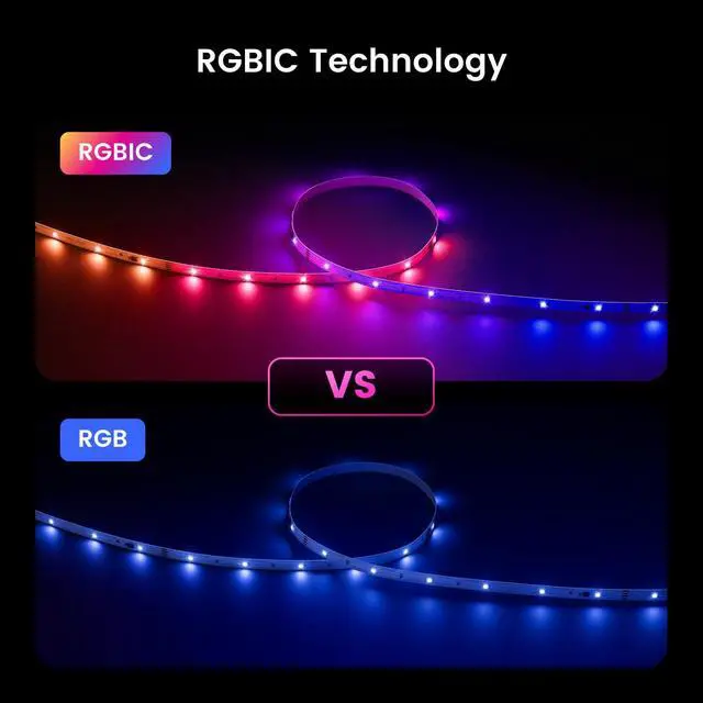 Alt view image 3 of 7 - LED Strip Lights, 66FT Smart Light Strips with 360 LEDs & Music Sync, RGB Color Changing Light with Bluetooth Connected and APP Control, Lights for Bedroom, Home Room Decor, Party, 2x33FT