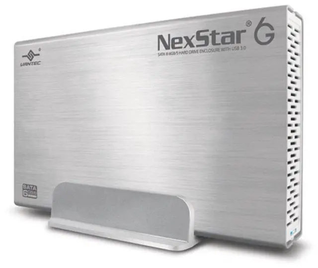 Alt view image 2 of 3 - 3.5-Inch SATA 6Gb/s to USB 3.0 HDD Enclosure, Silver (NST-366S3-SV)