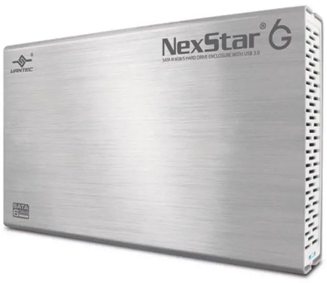 Alt view image 3 of 3 - 3.5-Inch SATA 6Gb/s to USB 3.0 HDD Enclosure, Silver (NST-366S3-SV)