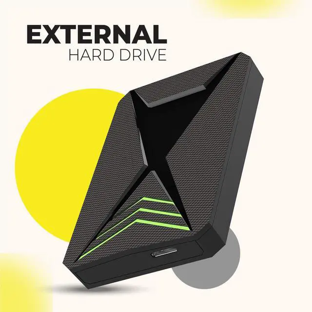Alt view image 2 of 7 - 500GB External Hard Drive Portable USB 3.0 External HDD with RGB Light High-Speed Data Transfer Data Storage Drive Compatible with Desktop, Laptop, Gaming Consoles, and More