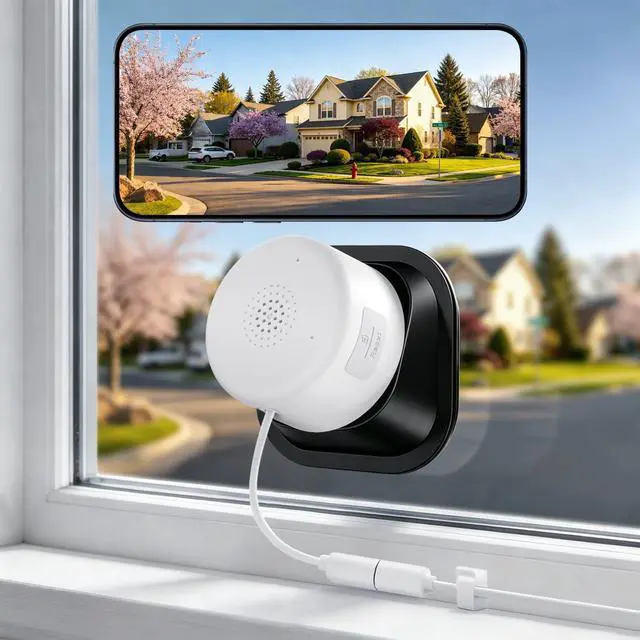 Main image of 4MP 2K Window Security Camera, 5G & 2.4GHz WiFi Indoor Camera Wireless, Blacklight Color Night Vision Monitor Outside Window Cam Mount Glass, 24/7 Recording AI Motion Detection, Quick Magnetic Install