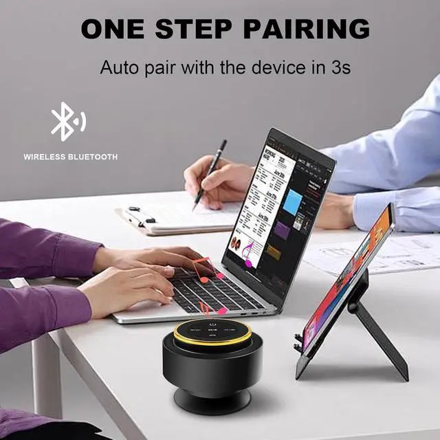 Alt view image 5 of 6 - Bluetooth Shower Speaker, Portable Bluetooth Speakers, IP67 Waterproof Wireless Speaker with Suction Cup & Carabiner, Built-in Mic, True Wireless Stereo for Kayak, Beach, Gifts for Unisex
