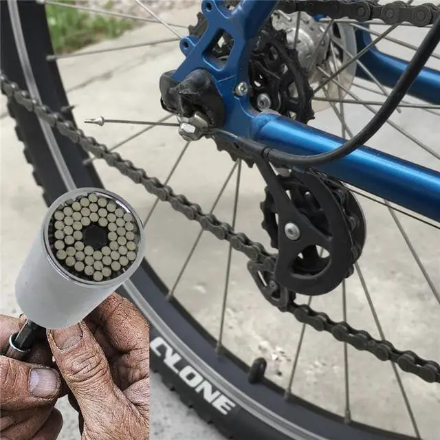 Alt view image 5 of 6 - Self-Adjusting Universal Socket with Power Drill Adapter Multi-Size Grip Tool for Nuts, Bolts & Fasteners. Great Gift for Father's Day, Holidays, Birthday & More for Dads and Husbands.