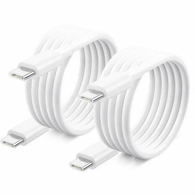 Main image of USB C to USB C Cable (6FT, 2Pack) 60W Type C Charger Cord Fast Charging Cable Long for iPhone 17/17 Pro/17 Pro Max/Air/16/16 Pro/16 Pro Max/15/15 Pro Max, iPad Pro/Air/Mini