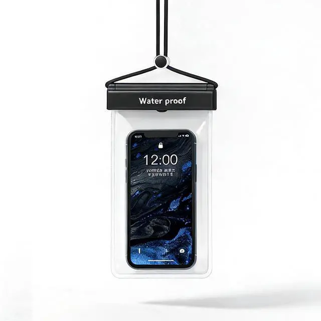 Alt view image 2 of 7 - IPX8 Waterproof Phone Pouch,Water Proof Case with LanyardWaterproof Phone Case for iPhone 17 16 15 14 13 Pro Max XSDry Bag for Snorkeling, Clear (Black)