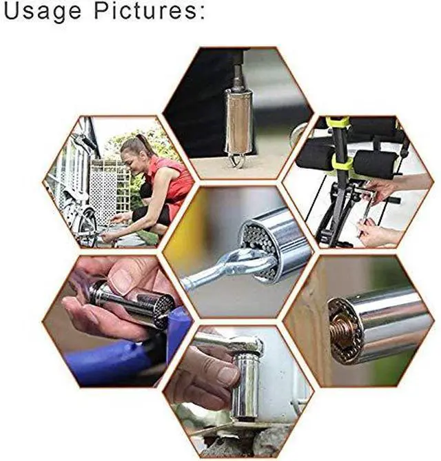 Alt view image 7 of 7 - Universal Socket Wrench Grip Tools (7-19 mm) | Bushing wrench socket | Socket Adapter Magical Grip Power Drill Adapter | Multifunctional Repair Tool