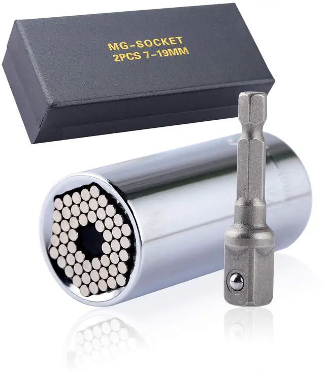 Main image of Universal Socket Wrench Grip Tools (7-19 mm) | Bushing wrench socket | Socket Adapter Magical Grip Power Drill Adapter | Multifunctional Repair Tool