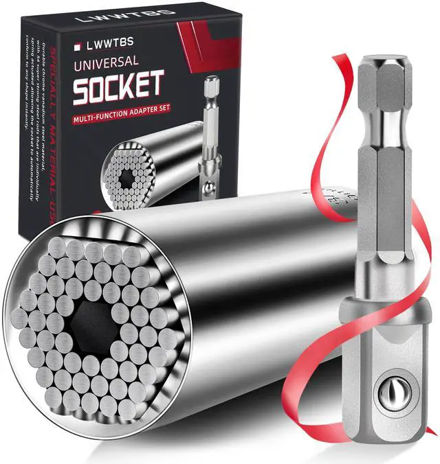 Main image of Fathers Day Dad Gifts from Daughter Son Wife Super Universal Socket Tools Gifts for Mens Grip Socket Set With Power Drill Adapter (7-9MM) Cool Stuff Gadgets for Dad Husband