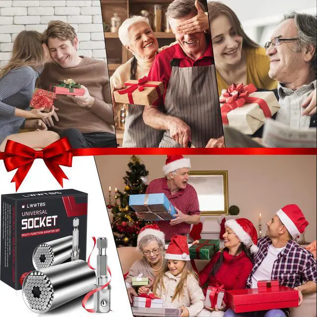Alt view image 6 of 6 - Fathers Day Dad Gifts from Daughter Son Wife Super Universal Socket Tools Gifts for Mens Grip Socket Set With Power Drill Adapter (7-9MM) Cool Stuff Gadgets for Dad Husband