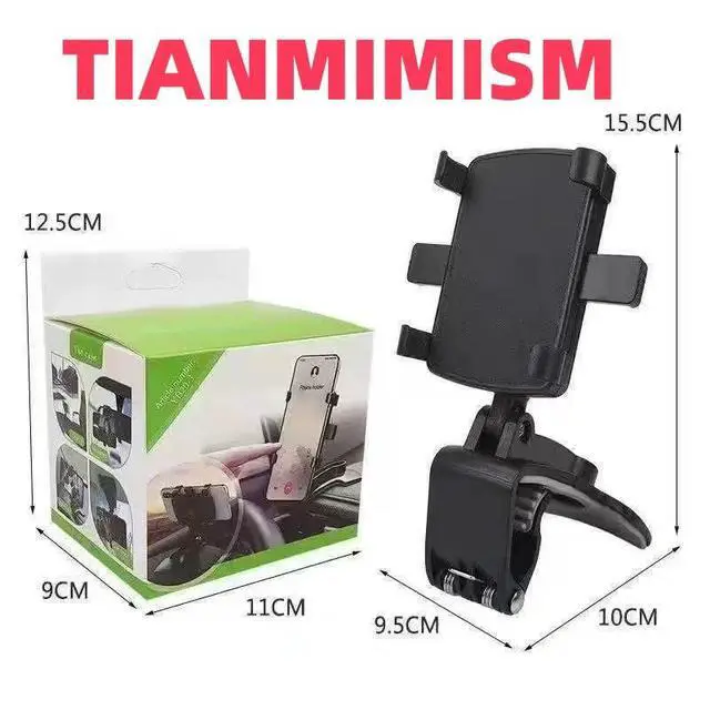 Alt view image 7 of 7 - Car Phone Holder, Dashboard Mount with 360-Degree Rotation, Universal Compatibility, Black