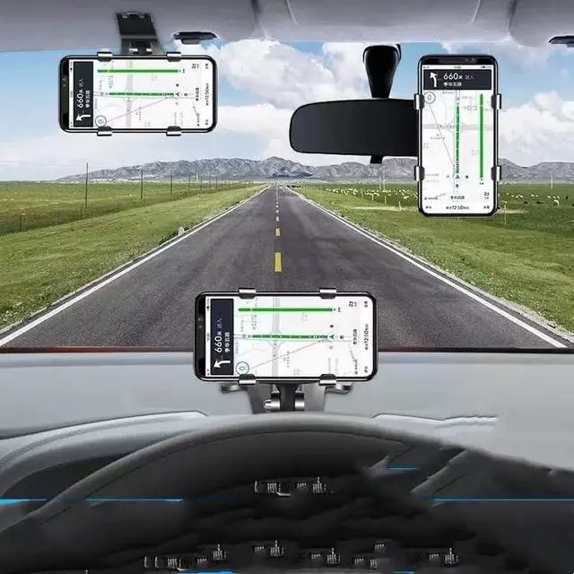 Alt view image 5 of 7 - Car Phone Holder, Dashboard Mount with 360-Degree Rotation, Universal Compatibility, Black