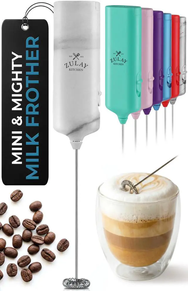 Main image of Mini & Mighty Milk Frother Wand Powerful Handheld Coffee Frother, Battery Operated Drink Mixer Compact Pocket Size Detachable Whisk for Latte, Cappuccino, Matcha, Hot Chocolate