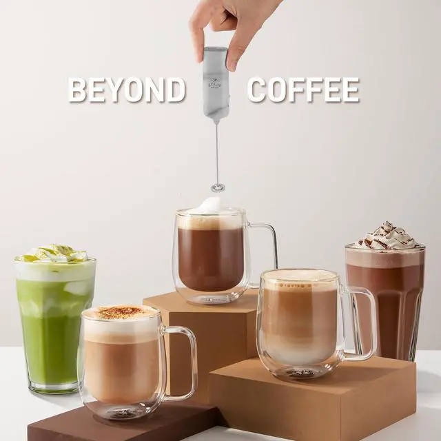Alt view image 5 of 7 - Mini & Mighty Milk Frother Wand Powerful Handheld Coffee Frother, Battery Operated Drink Mixer Compact Pocket Size Detachable Whisk for Latte, Cappuccino, Matcha, Hot Chocolate