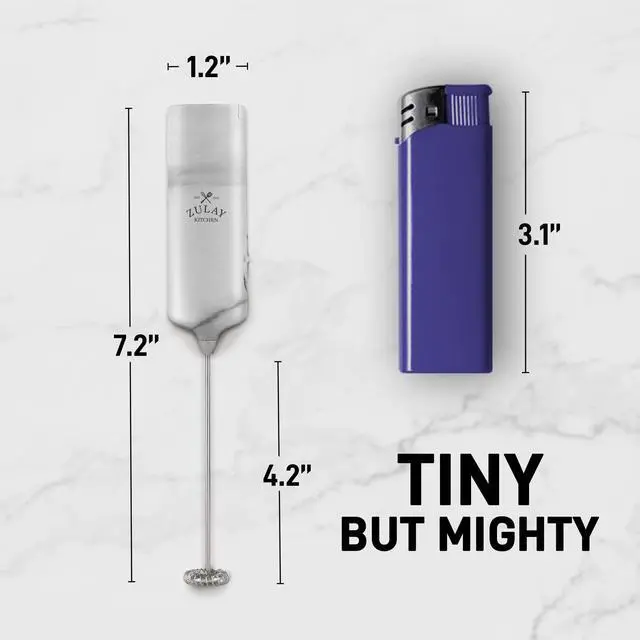 Alt view image 4 of 7 - Mini & Mighty Milk Frother Wand Powerful Handheld Coffee Frother, Battery Operated Drink Mixer Compact Pocket Size Detachable Whisk for Latte, Cappuccino, Matcha, Hot Chocolate