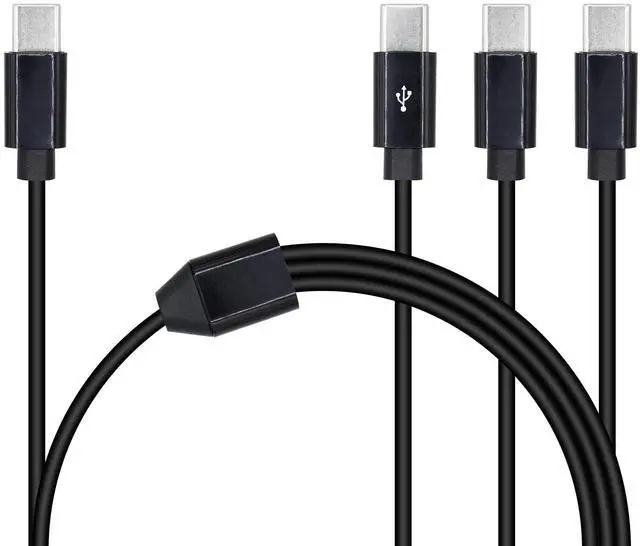 Main image of 3 in 1 USB Type C Splitter Cable,USB C Male to 3 USB C Male Data Snyc and Charging Cord,USB C Multi Charging Cable for Cell Phones,Tablets and More(1.6FT/0.5M)